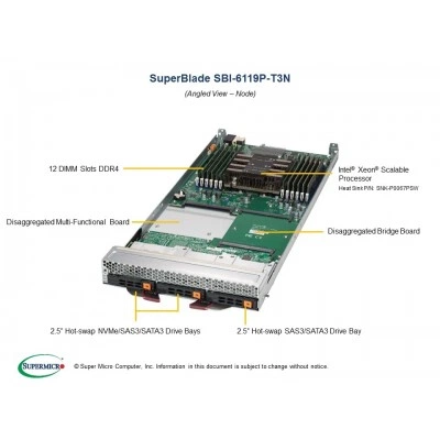 Blade-платформа Supermicro SBI-6119P-T3N Blade-платформа Supermicro SBI-6119P-T3N