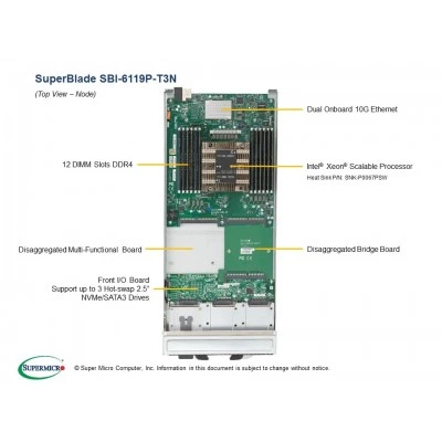 Blade-платформа Supermicro SBI-6119P-T3N Blade-платформа Supermicro SBI-6119P-T3N