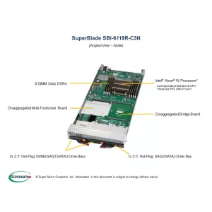 Платформа blade Supermicro SBI-6119R-C3N (СУПЕРМИКРО) Платформа blade Supermicro SBI-6119R-C3N (СУПЕРМИКРО)