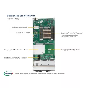 Платформа blade Supermicro SBI-6119R-C3N (СУПЕРМИКРО) Платформа blade Supermicro SBI-6119R-C3N (СУПЕРМИКРО)