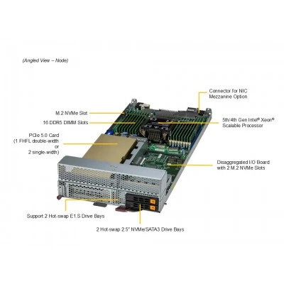 Blade SuperBlade SBI-611E-5T2N SUPERMICRO Blade SuperBlade SBI-611E-5T2N SUPERMICRO