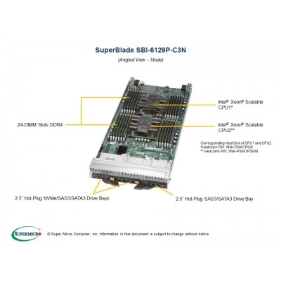 Платформа Blade Supermicro SBI-6129P-C3N Платформа Blade Supermicro SBI-6129P-C3N