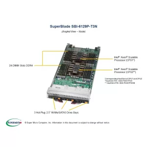 Платформа Blade Supermicro SBI-6129P-T3N (СУПЕРМИКРО) Платформа Blade Supermicro SBI-6129P-T3N (СУПЕРМИКРО)