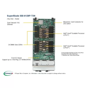 Платформа Blade Supermicro SBI-6129P-T3N (СУПЕРМИКРО) Платформа Blade Supermicro SBI-6129P-T3N (СУПЕРМИКРО)