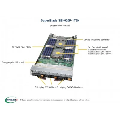 Серверная платформа SuperBlade SBI-620P-1T3N Supermicro Серверная платформа SuperBlade SBI-620P-1T3N Supermicro