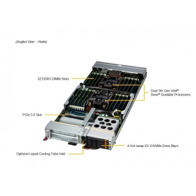 Серверная платформа SuperBlade SBI-621E-1NE34 SUPERMICRO Серверная платформа SuperBlade SBI-621E-1NE34 SUPERMICRO