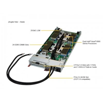 Блейд-сервер Supermicro SBI-622BA-1NE12-LCC Блейд-сервер Supermicro SBI-622BA-1NE12-LCC