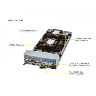Серверная платформа SuperBlade SUPERMICRO SBI-622BA-5NE12 Серверная платформа SuperBlade SUPERMICRO SBI-622BA-5NE12