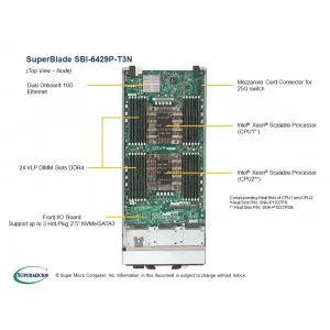 Блейд-сервер Supermicro SBI-6429P-T3N (СУПЕРМИКРО) Блейд-сервер Supermicro SBI-6429P-T3N (СУПЕРМИКРО)