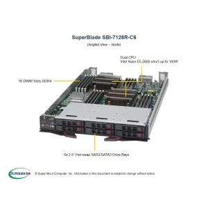 Процессорный blade-модуль Supermicro SBI-7128R-C6 (СУПЕРМИКРО) Процессорный blade-модуль Supermicro SBI-7128R-C6 (СУПЕРМИКРО)