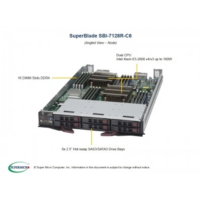 Процессорный blade-модуль Supermicro SBI-7128R-C6 Процессорный blade-модуль Supermicro SBI-7128R-C6