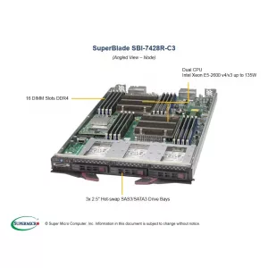 Платформа процессорного блейда Supermicro SBI-7428R-C3 (СУПЕРМИКРО) Платформа процессорного блейда Supermicro SBI-7428R-C3 (СУПЕРМИКРО)