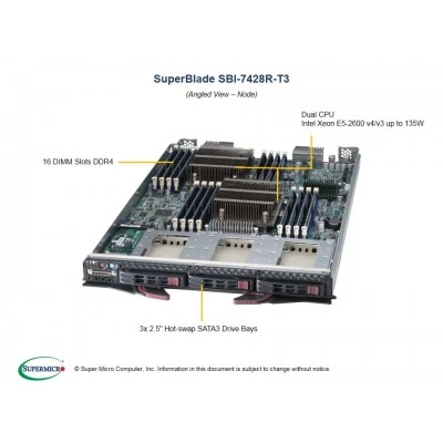 Процессорный модуль Supermicro SBI-7428R-T3 (СУПЕРМИКРО) Процессорный модуль Supermicro SBI-7428R-T3 (СУПЕРМИКРО)