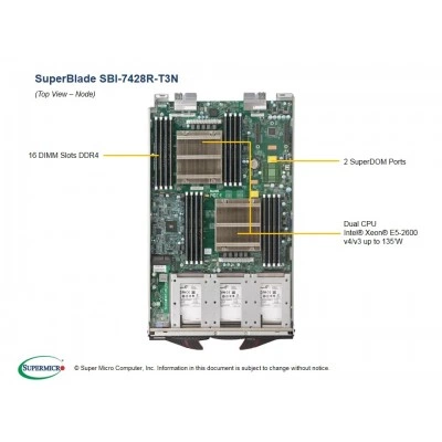 Процессорная плата Supermicro SBI-7428R-T3N Процессорная плата Supermicro SBI-7428R-T3N