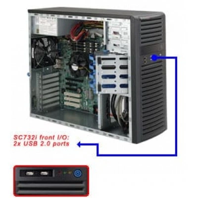 Supermicro SC732I-500B - серверный корпус Middle Tower Supermicro SC732I-500B - серверный корпус Middle Tower