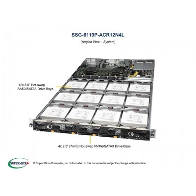 Серверная платформа Supermicro SSG-6119P-ACR12N4L Серверная платформа Supermicro SSG-6119P-ACR12N4L