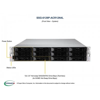 Серверная платформа SuperStorage 6129P-ACR12N4L SUPERMICRO SSG-6129P-ACR12N4L Серверная платформа SuperStorage 6129P-ACR12N4L SUPERMICRO SSG-6129P-ACR12N4L