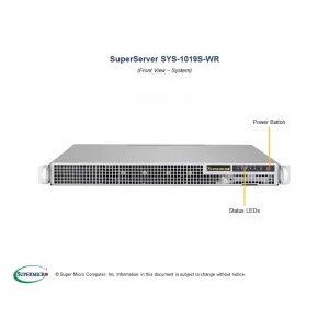 Сервер Supermicro SYS-1019S-WR (СУПЕРМИКРО) Сервер Supermicro SYS-1019S-WR (СУПЕРМИКРО)