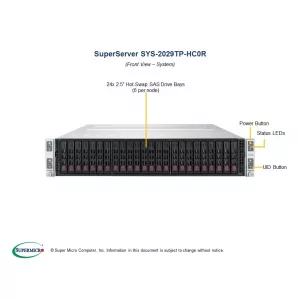 Сервер Supermicro SYS-2029TP-HC0R (СУПЕРМИКРО) Сервер Supermicro SYS-2029TP-HC0R (СУПЕРМИКРО)