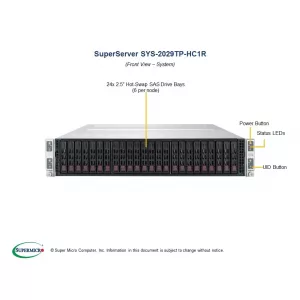 Сервер Supermicro SYS-2029TP-HC1R (СУПЕРМИКРО) Сервер Supermicro SYS-2029TP-HC1R (СУПЕРМИКРО)
