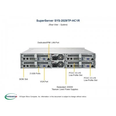 Сервер Supermicro SYS-2029TP-HC1R Сервер Supermicro SYS-2029TP-HC1R
