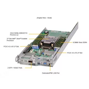 2U 4-node UP rear I/O сервер Supermicro SYS-210TP-HPTRD (СУПЕРМИКРО) 2U 4-node UP rear I/O сервер Supermicro SYS-210TP-HPTRD (СУПЕРМИКРО)