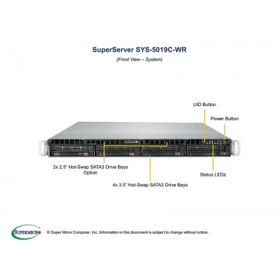 Сервер Supermicro SYS-5019C-WR Сервер Supermicro SYS-5019C-WR