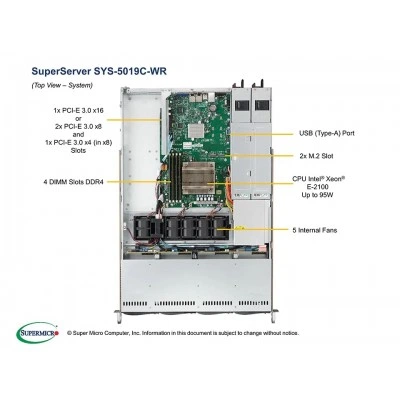 Сервер Supermicro SYS-5019C-WR Сервер Supermicro SYS-5019C-WR