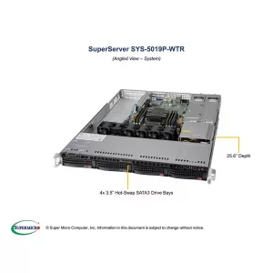 Сервер Supermicro SYS-5019P-WTR (СУПЕРМИКРО) Сервер Supermicro SYS-5019P-WTR (СУПЕРМИКРО)