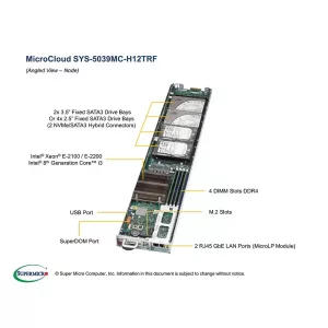 Сервер Supermicro 5039MC-H12TRF SYS-5039MC-H12TRF (СУПЕРМИКРО) Сервер Supermicro 5039MC-H12TRF SYS-5039MC-H12TRF (СУПЕРМИКРО)