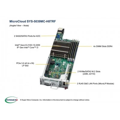 Сервер Supermicro 5039MC-H8TRF Сервер Supermicro 5039MC-H8TRF