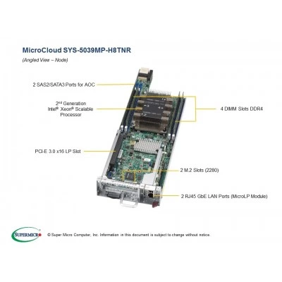 Сервер Supermicro SYS-5039MP-H8TNR Сервер Supermicro SYS-5039MP-H8TNR