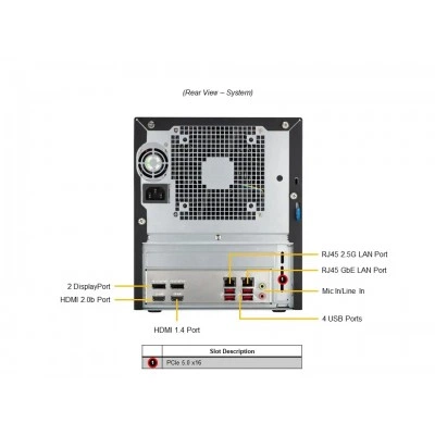 Компактный мини-башенный сервер Supermicro SYS-521AD-TN2 Компактный мини-башенный сервер Supermicro SYS-521AD-TN2
