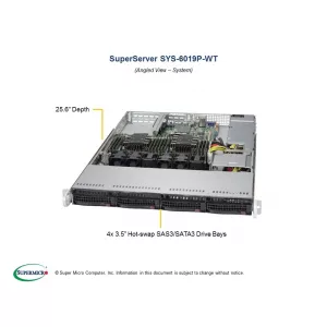 Сервер Supermicro SuperServer 6019P-WT SYS-6019P-WT (СУПЕРМИКРО) Сервер Supermicro SuperServer 6019P-WT SYS-6019P-WT (СУПЕРМИКРО)