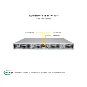 Сервер Supermicro SuperServer 6019P-WT8 SYS-6019P-WT8 (СУПЕРМИКРО) Сервер Supermicro SuperServer 6019P-WT8 SYS-6019P-WT8 (СУПЕРМИКРО)
