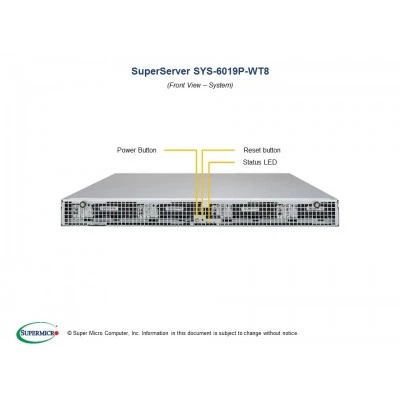 Сервер Supermicro SuperServer 6019P-WT8 SYS-6019P-WT8 Сервер Supermicro SuperServer 6019P-WT8 SYS-6019P-WT8