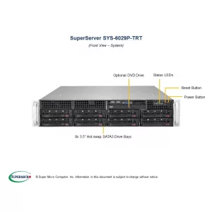 Сервер Supermicro SYS-6029P-TRT (СУПЕРМИКРО) Сервер Supermicro SYS-6029P-TRT (СУПЕРМИКРО)