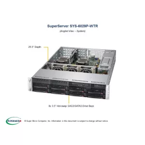SUPERMICRO Сервер SYS-6029P-WTR в России — Официальный сайт