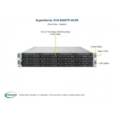 Сервер Supermicro SYS-6029TP-HC0R Сервер Supermicro SYS-6029TP-HC0R