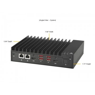 Фанльный встраиваемый системный блок Supermicro SYS-E100-14AM-H Фанльный встраиваемый системный блок Supermicro SYS-E100-14AM-H