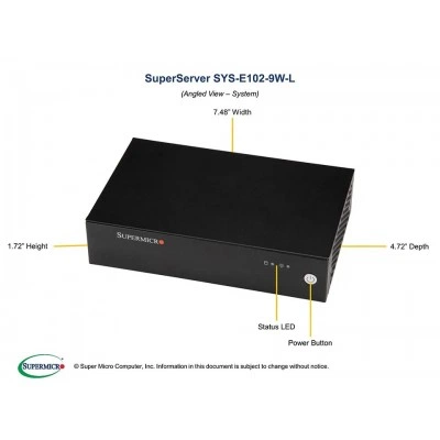 Серверная платформа SUPERMICRO E102-9W-L SYS-E102-9W-L Серверная платформа SUPERMICRO E102-9W-L SYS-E102-9W-L
