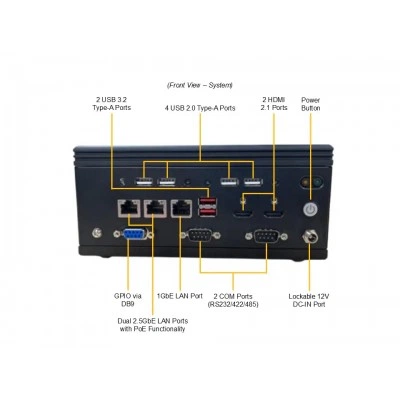 Фанless Edge AI система Supermicro SYS-E103-14P-H Фанless Edge AI система Supermicro SYS-E103-14P-H