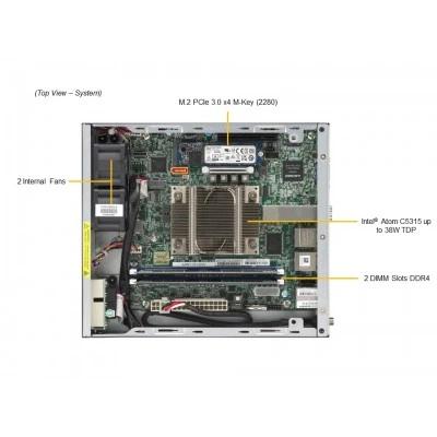 Мини-ПК Supermicro SYS-E200-12A-4C Мини-ПК Supermicro SYS-E200-12A-4C