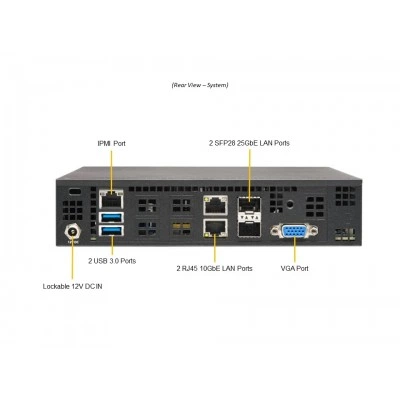 Мини-ПК/сервер Supermicro SYS-E200-12D-10C Мини-ПК/сервер Supermicro SYS-E200-12D-10C