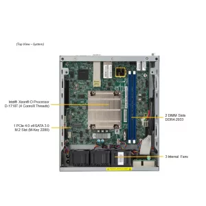 Мини-ITX система Supermicro SYS-E200-12D-4C (СУПЕРМИКРО) Мини-ITX система Supermicro SYS-E200-12D-4C (СУПЕРМИКРО)