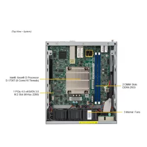 Мини-ITX серверная платформа Supermicro SYS-E200-12D-8C (СУПЕРМИКРО) Мини-ITX серверная платформа Supermicro SYS-E200-12D-8C (СУПЕРМИКРО)