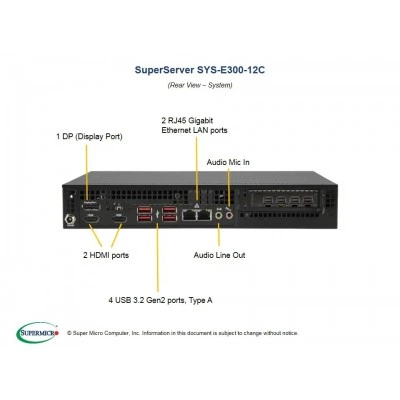 Серверная платформа SUPERMICRO E300-12C SYS-E300-12C Серверная платформа SUPERMICRO E300-12C SYS-E300-12C