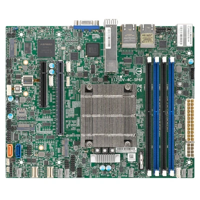 Мини-1U встроенная система Supermicro SYS-E300-12D-4CN6P Мини-1U встроенная система Supermicro SYS-E300-12D-4CN6P