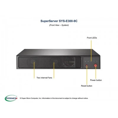 Серверная платформа SUPERMICRO E300-9C SYS-E300-9C Серверная платформа SUPERMICRO E300-9C SYS-E300-9C