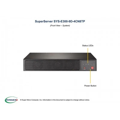 Серверная платформа SUPERMICRO E300-9D-4CN8TP SYS-E300-9D-4CN8TP Серверная платформа SUPERMICRO E300-9D-4CN8TP SYS-E300-9D-4CN8TP